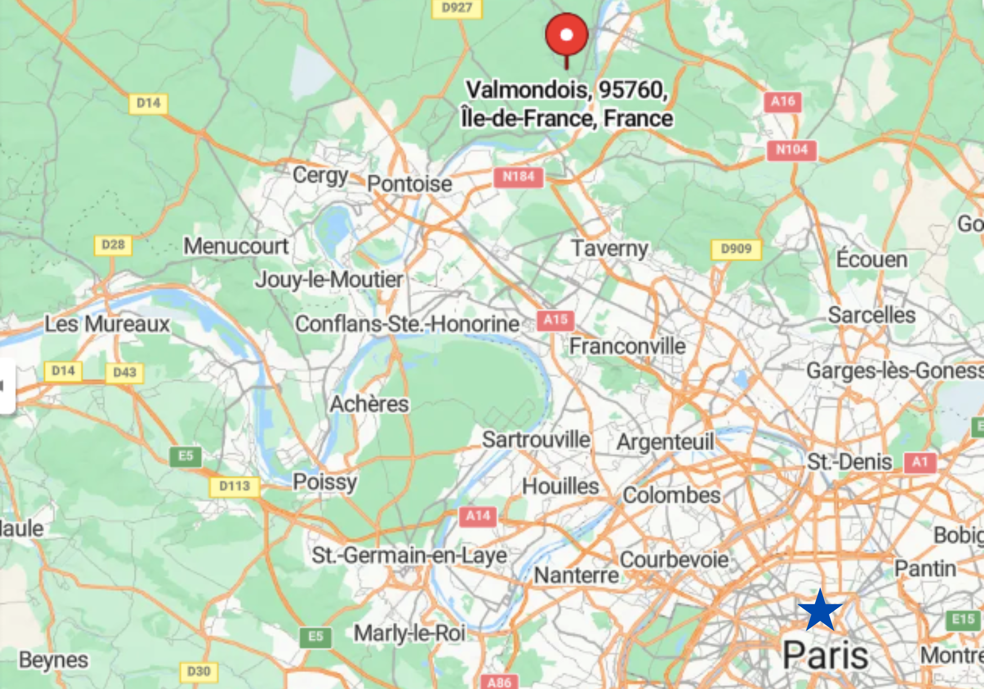 Valmondois - Map